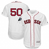 Red Sox 50 Mookie Betts White 2018 World Series Flexbase Player Number Jersey Dzhi,baseball caps,new era cap wholesale,wholesale hats